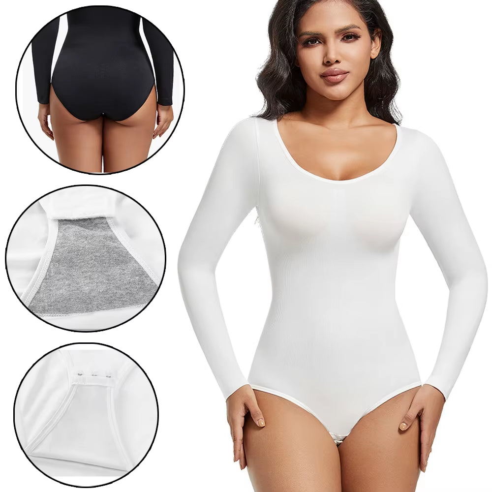 Body Shapewear Bodysuit Tummy Control Women Hooks Crotch Body Shaper Jumpsuit for Abdomen Control