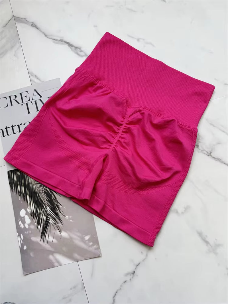 Seamless Yoga Shorts Peach Hip Tights Push up High Waist Fitness Leggings Gym Fitness Workout Shorts for Women