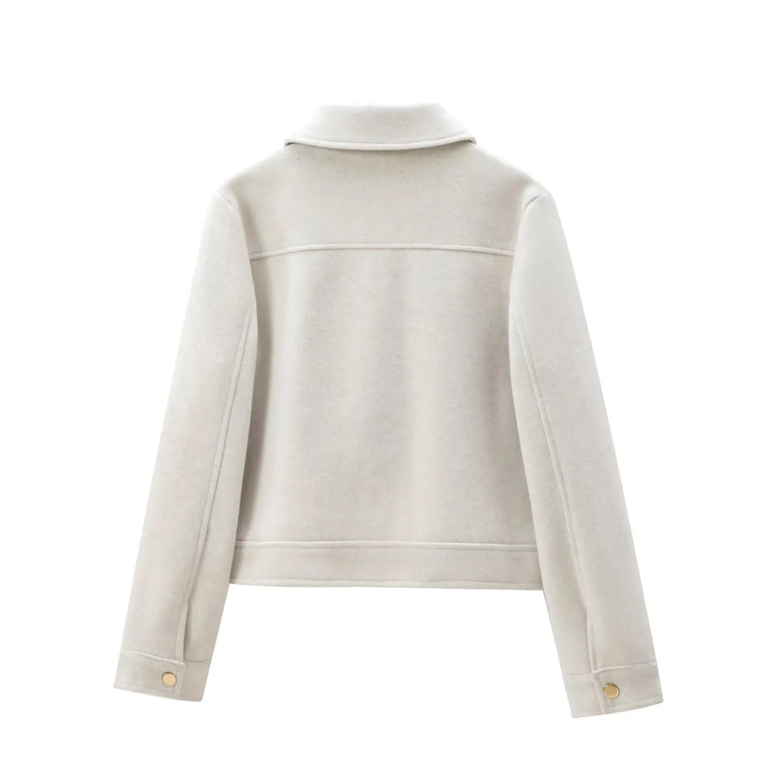 Women'S Zipper Jacket Coat New Winter Long Sleeve Pocket Outerwear Coat Short Street Elegant Women'S Jacket