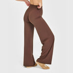 Straight-Leg Pants Ultra Soft Butter Fabric Women'S Mid-Waist Yoga Pants GYM Naked Feel Pilates Running Sport Trousers