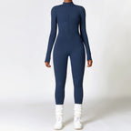 Zipper Yoga Rompers Long Sleeved One-Piece Women'S Sportswear Gym Jumpsuits Workout High-Intensity Fitness Skin-Tight Garment