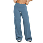 Straight-Leg Pants Ultra Soft Butter Fabric Women'S Mid-Waist Yoga Pants GYM Naked Feel Pilates Running Sport Trousers
