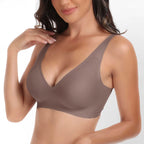 Sexy Push up Padded Seamless Bras for Women Soft Support Invisible Wireless Bra Bralette Smooth Women Deep V Bras Sexy Lingerie
