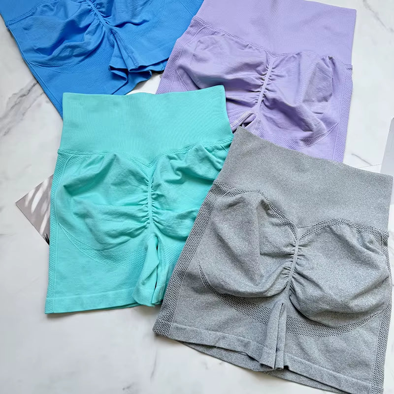 Seamless Yoga Shorts Peach Hip Tights Push up High Waist Fitness Leggings Gym Fitness Workout Shorts for Women