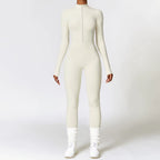 Zipper Yoga Rompers Long Sleeved One-Piece Women'S Sportswear Gym Jumpsuits Workout High-Intensity Fitness Skin-Tight Garment